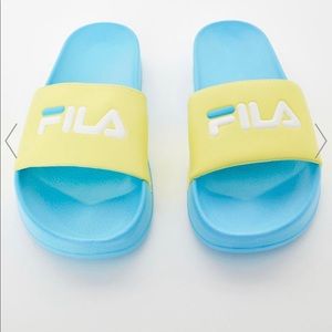 Blue N Lime Drifter Slide Sandals